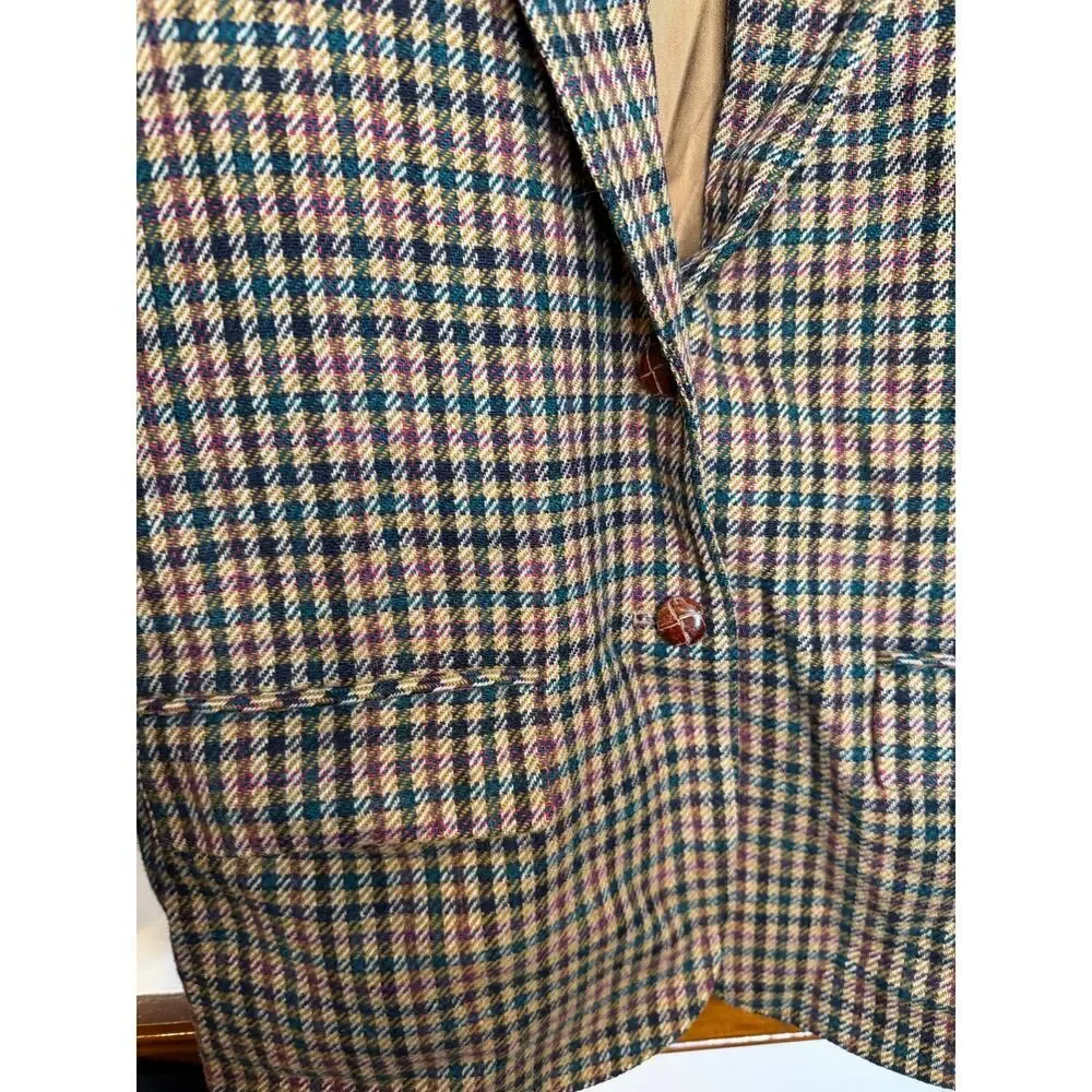 Women’s Pendleton Knockabouts Large Houndstooth 100% Virgin Wool Blazer Jacket - Picture 5 of 6